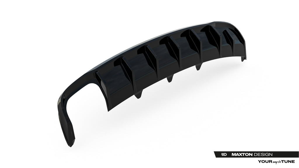 Diffusore Posteriore Audi A4 B8 Facelift (doppio terminale su un lato) — dettaglio del profilo