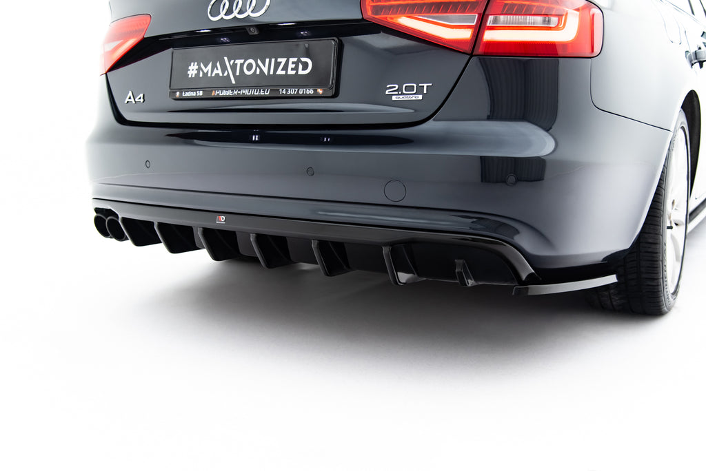 Diffusore Posteriore Audi A4 B8 Facelift (doppio terminale su un lato) — vista posteriore