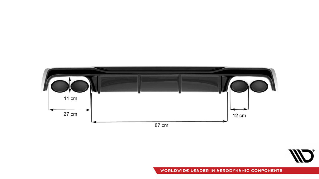 Diffusore Posteriore Audi A6 C8 S-Line — vista posteriore