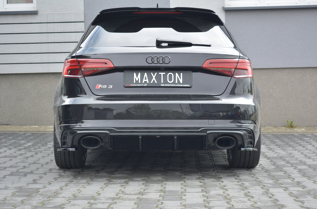 Diffusore posteriore Maxton Design per Audi RS3 8V Facelift Sportback, ABS nero lucido