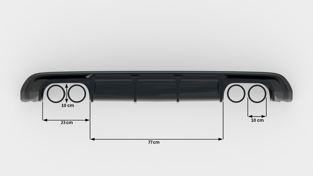 Diffusore Posteriore Audi S3 Sportback 8V S-Line — montato sulla vettura