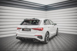 Diffusore posteriore Maxton Design per Audi S3 Sportback 8Y, ABS nero lucido — vista principale