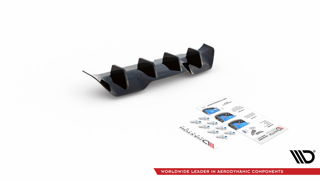 Dettaglio delle lamelle del diffusore Maxton per BMW Serie 2 Gran Coupé F44