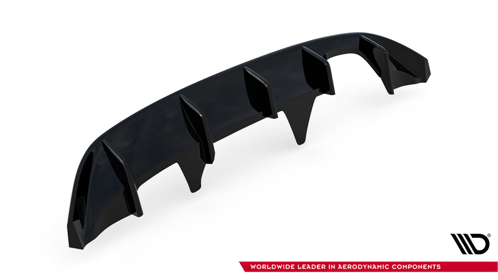 Diffusore posteriore Maxton Design per Ford Fiesta Mk8 ST-Line, ABS nero lucido - particolare della finitura