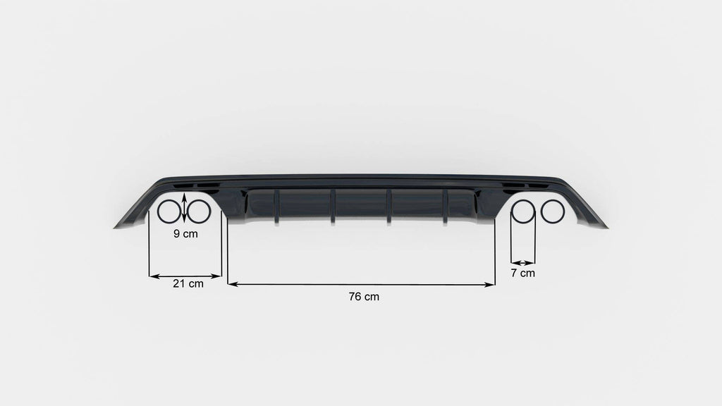 Particolare del diffusore Ford Focus ST-Line con predisposizione per lo scarico