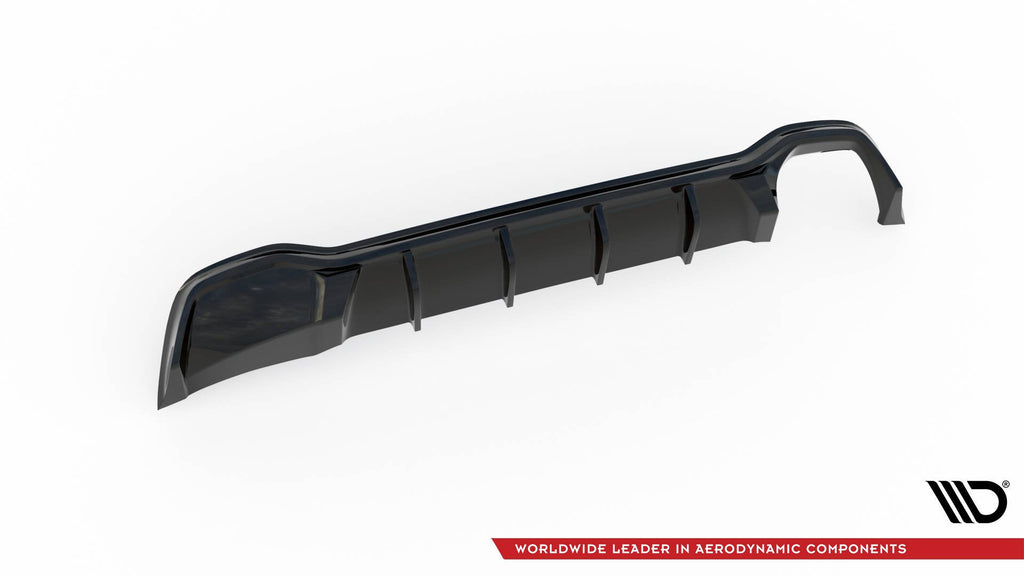 Diffusore posteriore Maxton Design per Ford Focus ST-Line Station Wagon Mk4, ABS nero lucido - vista d'insieme