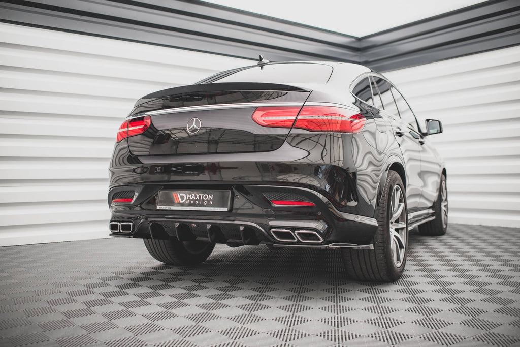 Diffusore posteriore Maxton Design per Mercedes-Benz GLE Coupe 63 AMG C292, ABS nero lucido - dettaglio del profilo
