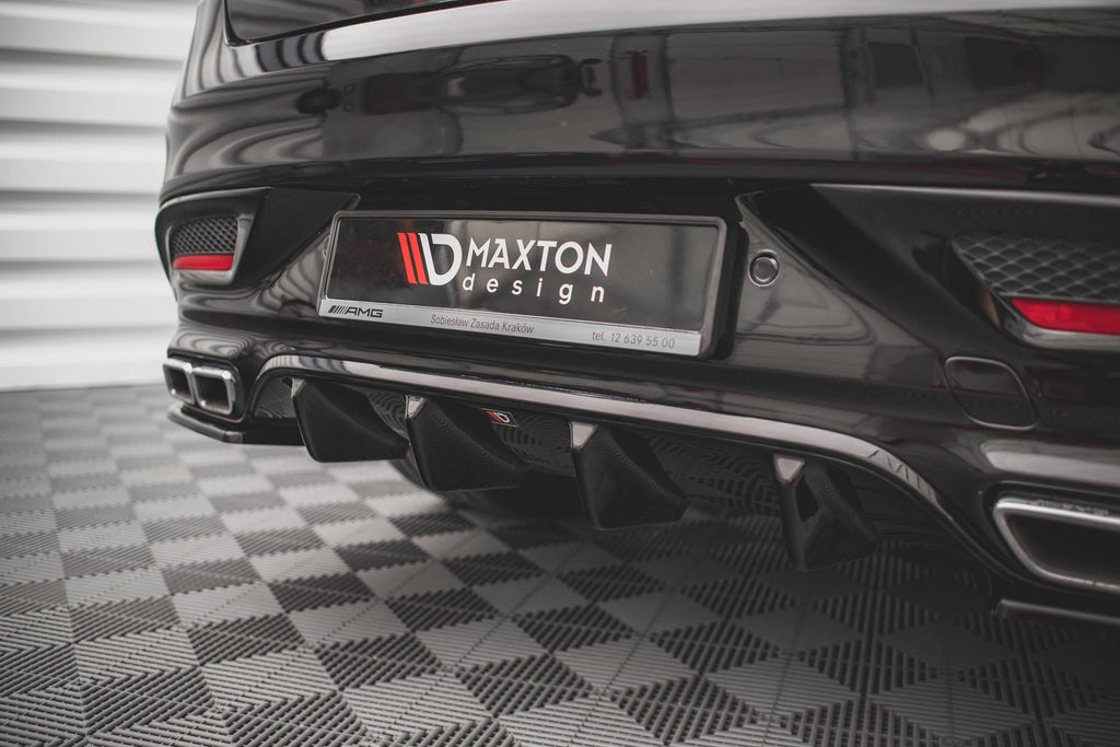 Diffusore posteriore Maxton Design per Mercedes-Benz GLE Coupe 63 AMG C292, ABS nero lucido - particolare della finitura