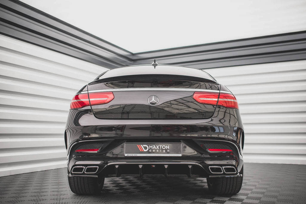 Diffusore posteriore Maxton Design per Mercedes-Benz GLE Coupe 63 AMG C292, ABS nero lucido - vista laterale