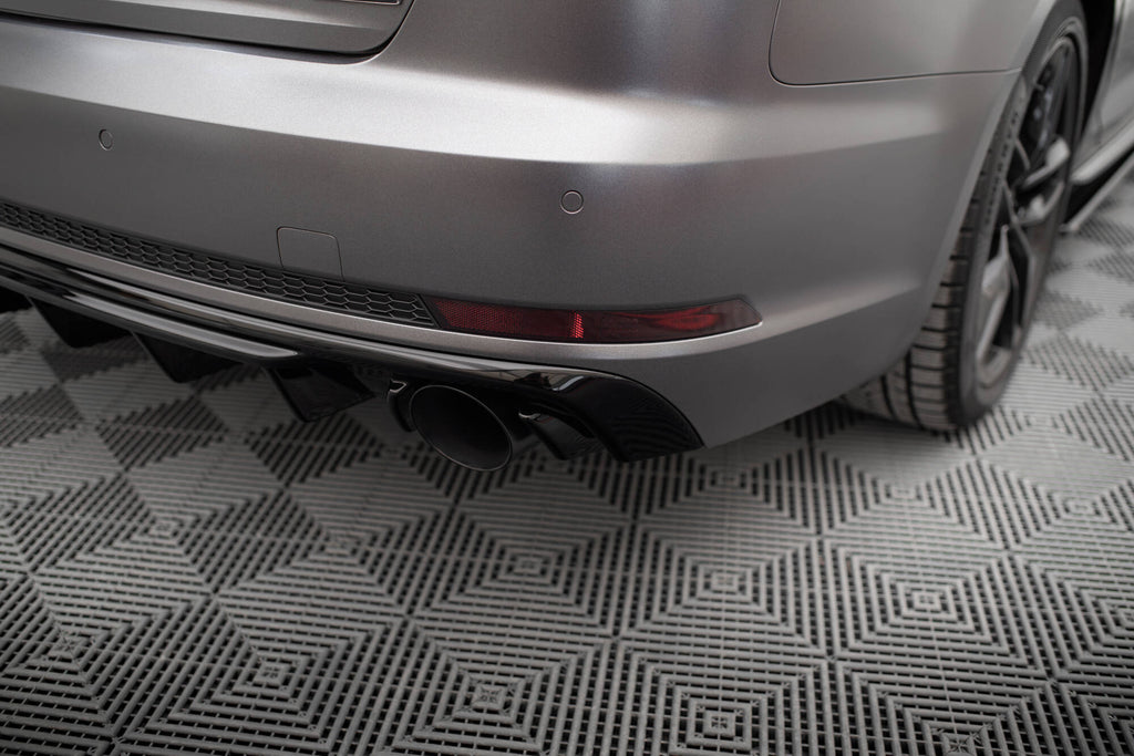 Diffusore Posteriore V.1 Audi A4 B9 S-Line (scarico singolo su entrambi i lati) — vista d'insieme