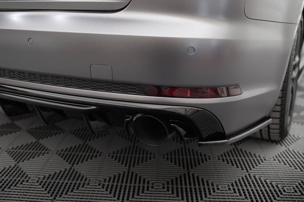 Diffusore Posteriore V.1 Audi A4 B9 S-Line (scarico singolo su entrambi i lati) — dettaglio del fissaggio