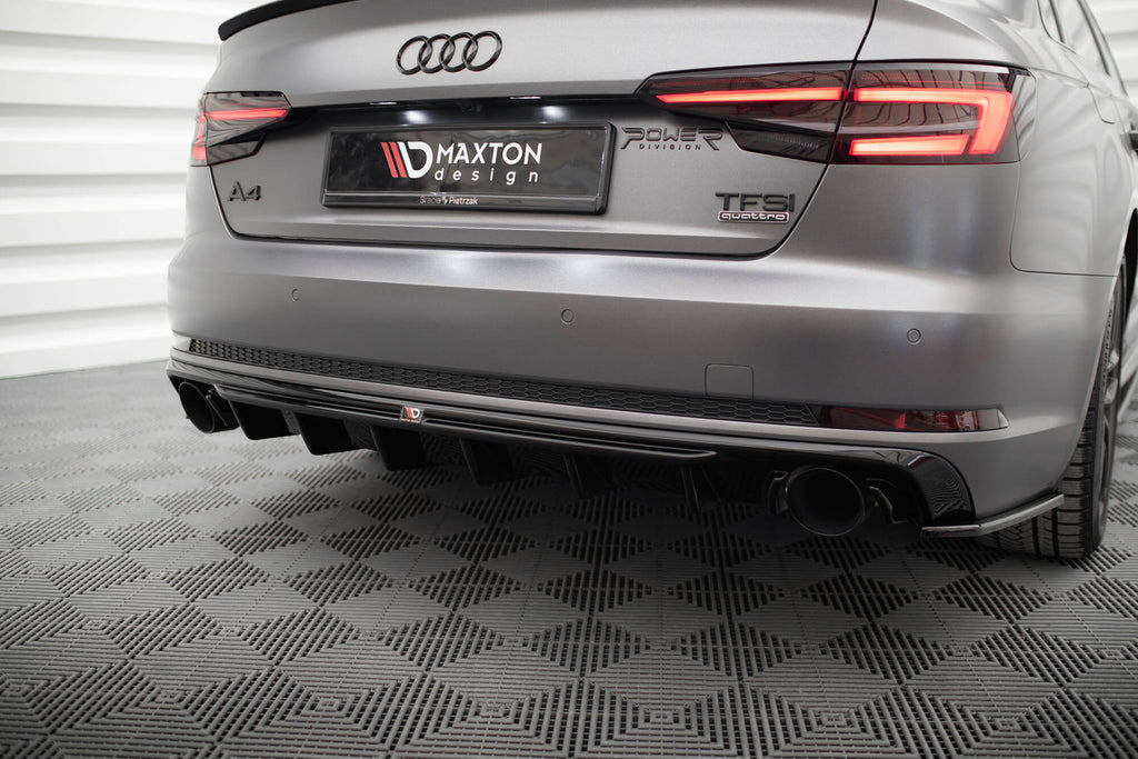 Diffusore Posteriore V.1 Audi A4 B9 S-Line (scarico singolo su entrambi i lati) — particolare del bordo