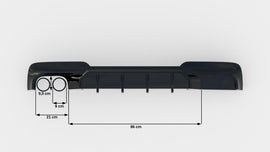 Diffusore Posteriore V.2 Maxton Design compatibile con BMW Serie 5 F10 M-Pack (doppio terminale su un lato) — vista d'insieme