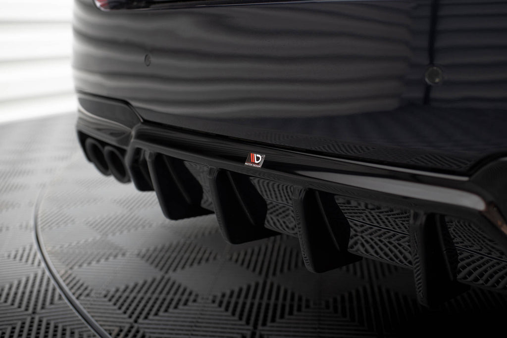 Diffusore Posteriore V.2 BMW Serie 5 F10 M-Pack (doppio terminale su un lato) — montato sulla vettura