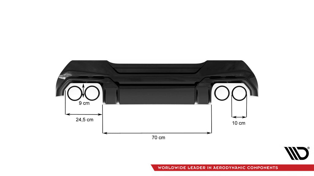 Diffusore Posteriore V.2 BMW Serie 1 F40 M-Pack / M135i / M140i — dettaglio del fissaggio