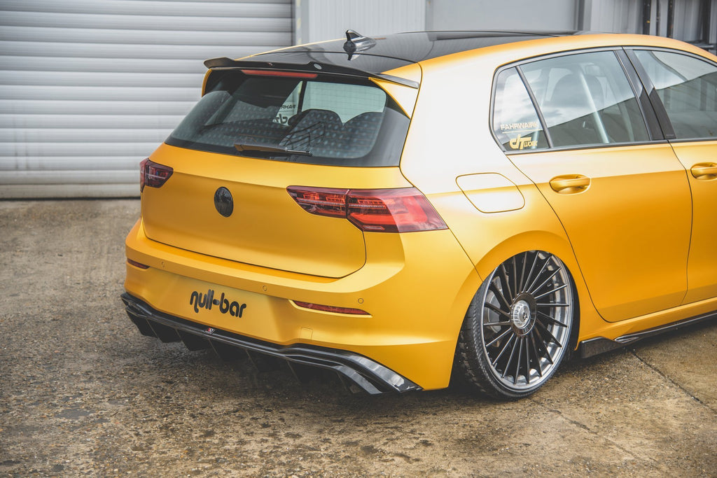 Diffusore posteriore in ABS per Golf Mk8 Hatchback - particolare delle lamelle
