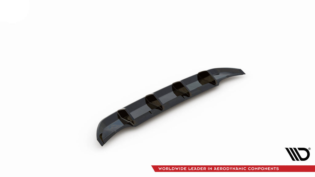Diffusore posteriore Maxton Design per Volkswagen T-Roc Mk1, ABS nero lucido