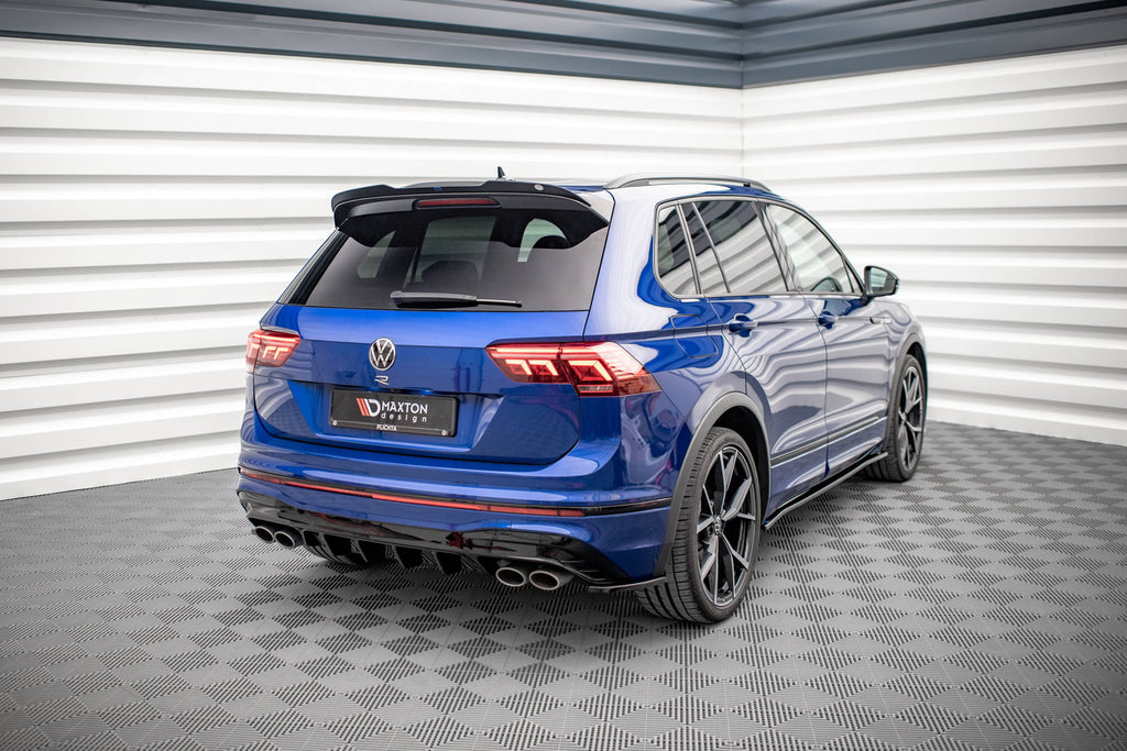 Dettaglio del diffusore posteriore in ABS per Volkswagen Tiguan R Mk2