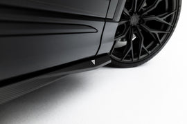 Set di Splitter Audi Q8 Mk1 Facelift S-Line in Fibra di Carbonio — dettaglio del profilo