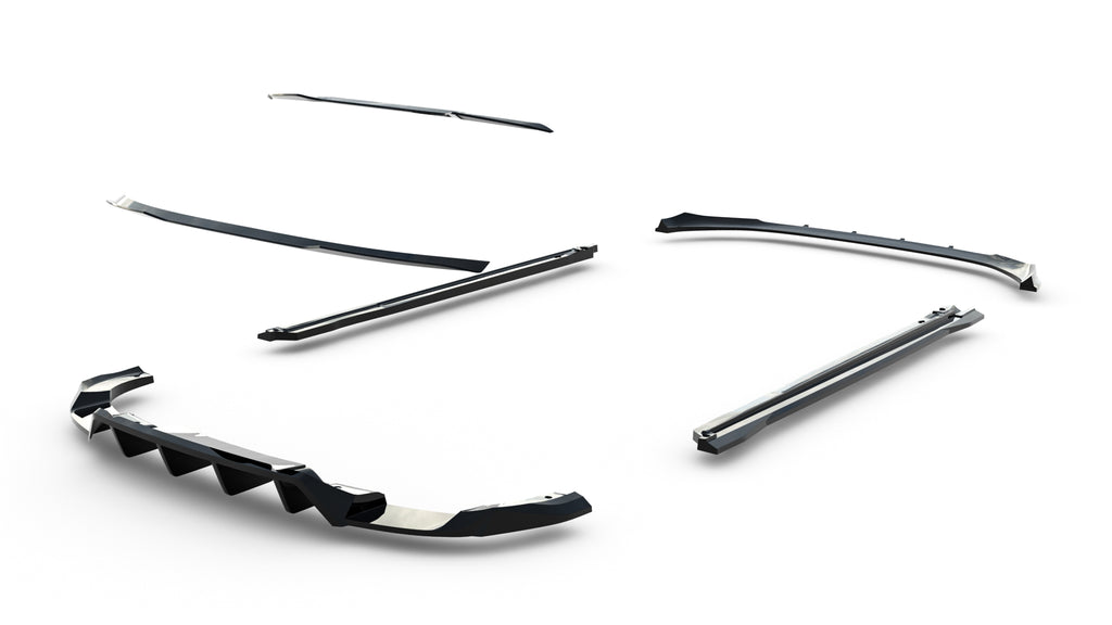 Set di Splitter Audi Q5 S-Line Sportback Mk3 — vista laterale