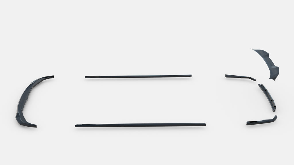 Set di Splitter BMW Serie 3 M340i Berlina G20 Facelift — vista laterale