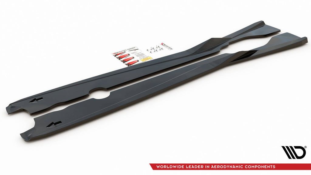 Set di Splitter Chevrolet Corvette C8 — dettaglio della superficie