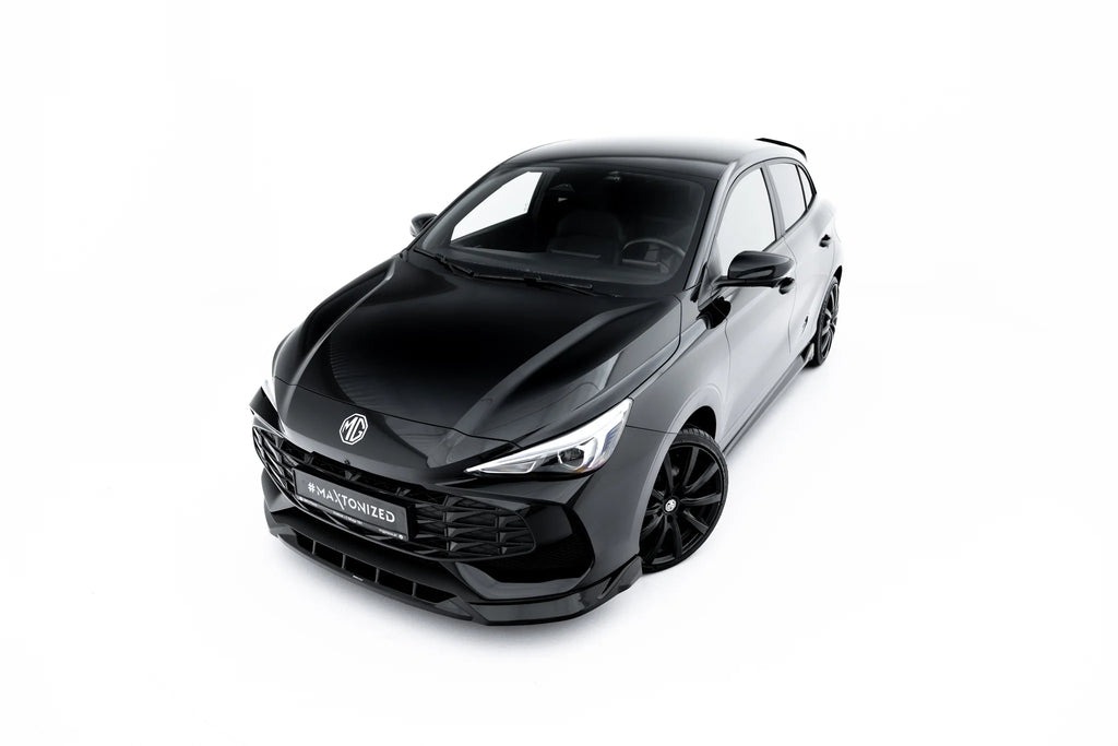 Set di splitter Maxton Design per MG 3 Mk1, ABS nero lucido — vista laterale