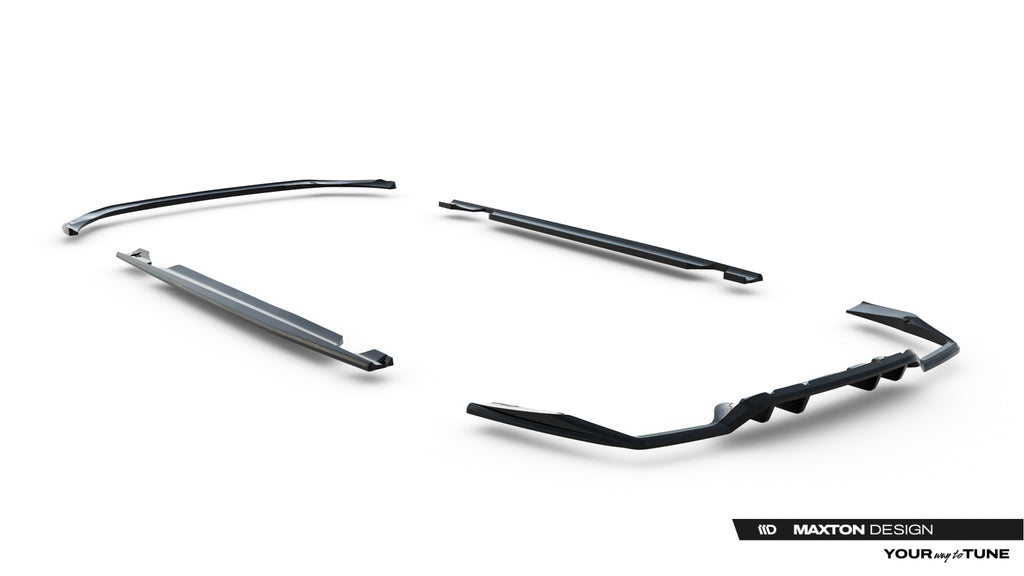 Set di Splitter Mercedes Classe C 43 AMG Coupé C205 Facelift — vista posteriore