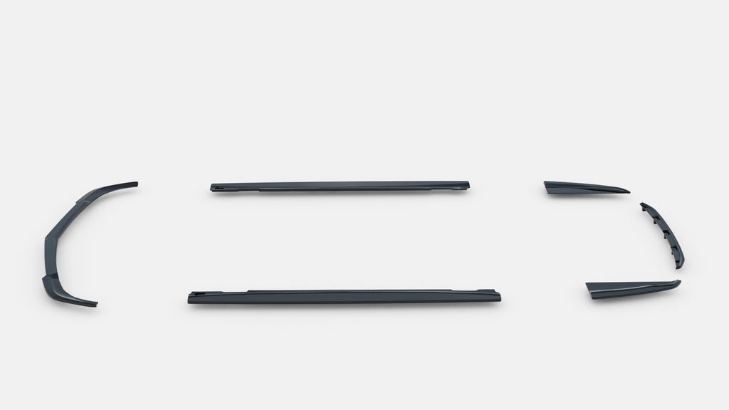 Set di Splitter Mercedes CLS C218 AMG-Line — vista frontale
