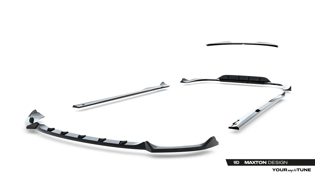 Set di Splitter Mercedes Classe E Berlina W214 AMG-Line — particolare della finitura