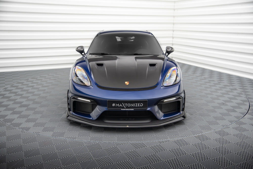 Set di Splitter Porsche Cayman 982c GT4 RS — vista frontale