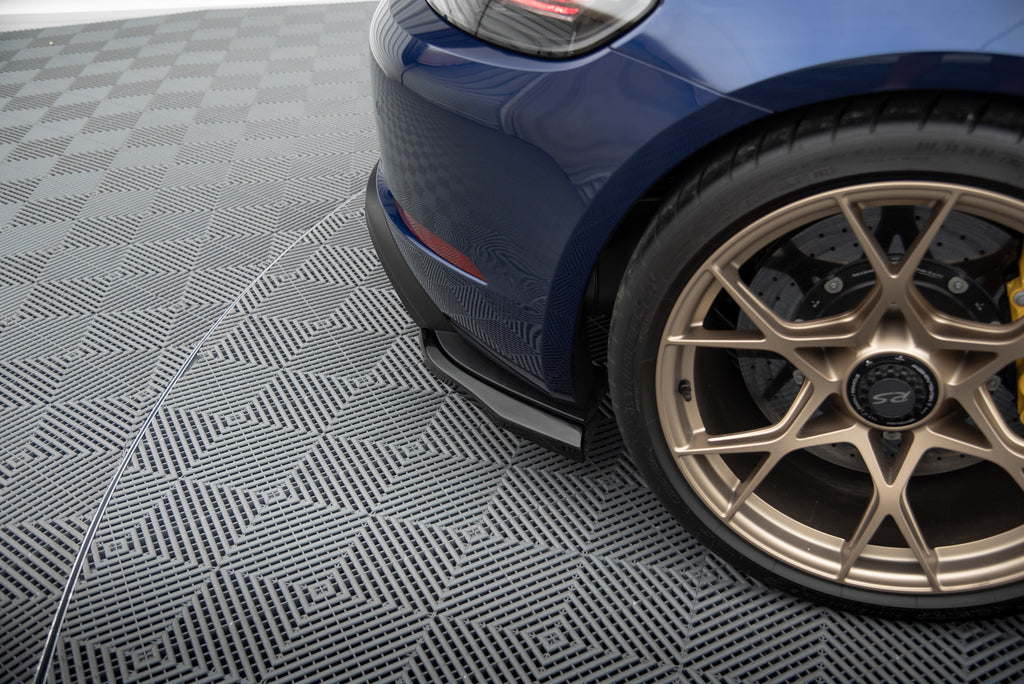 Set di Splitter Porsche Cayman 982c GT4 RS — vista posteriore
