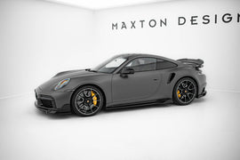 Set di Splitter Porsche 911 992 Turbo S Sport Package — vista angolata