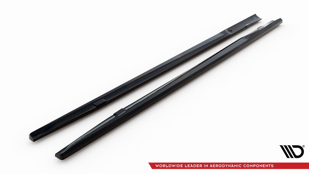 Set di Splitter Porsche Panamera Mk1 Taycan / Taycan 4 / Taycan 4S — vista angolata