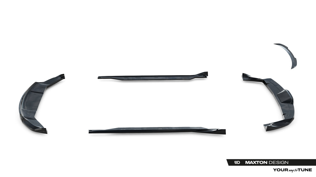 Set di Splitter Tesla Model X Mk1 Facelift — vista frontale