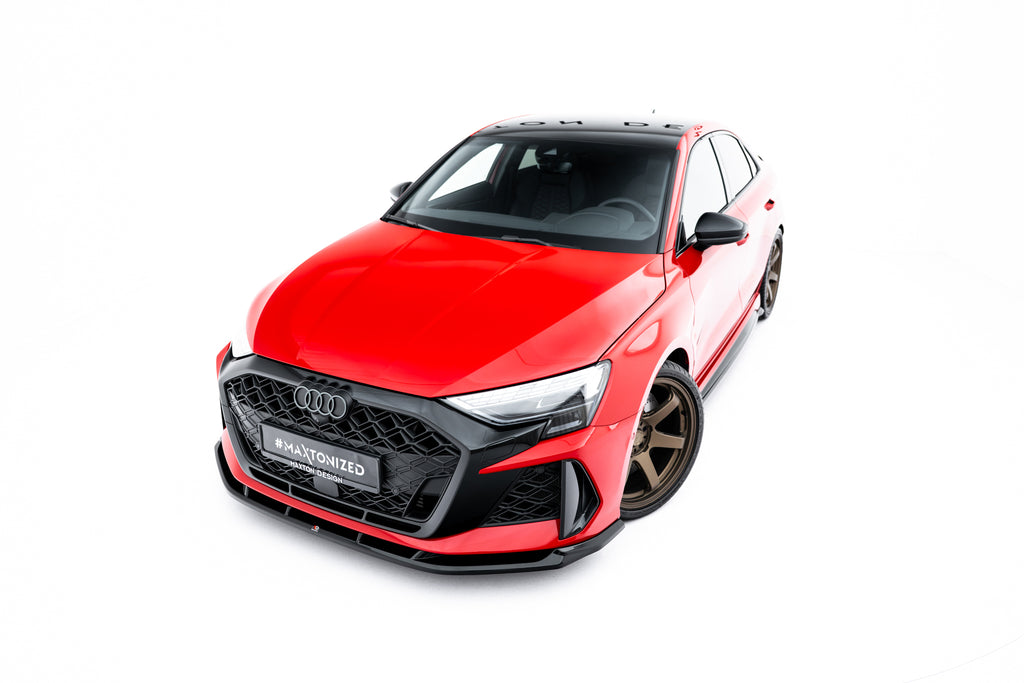 Set di Splitter V.1 Audi RS3 Berlina 8Y Facelift — vista frontale