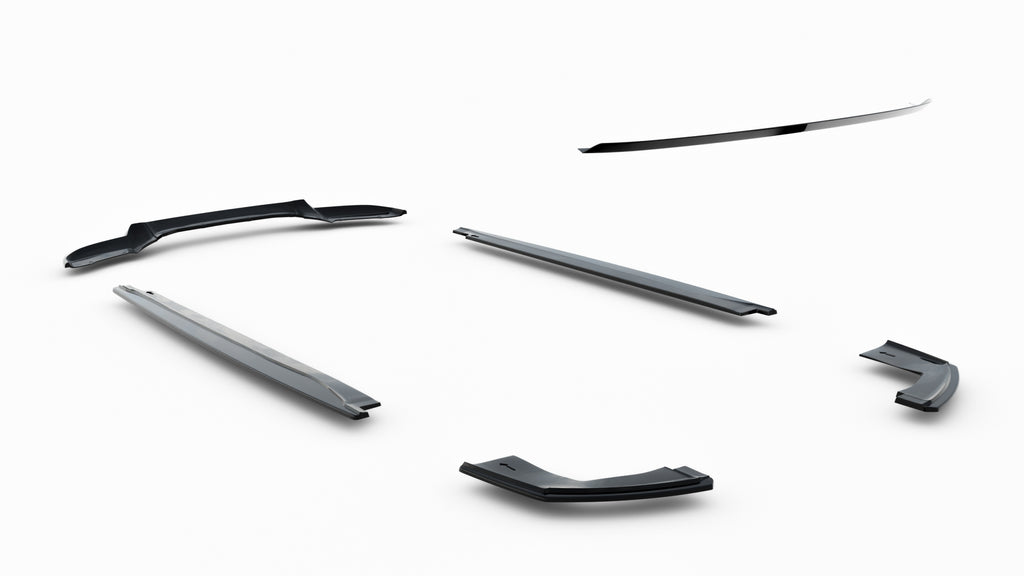Set di Splitter V.1 BMW X6 F16 M-Pack — vista posteriore