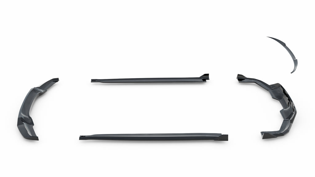 Set di Splitter V.2 BMW X6 F16 M-Pack — vista dall'alto