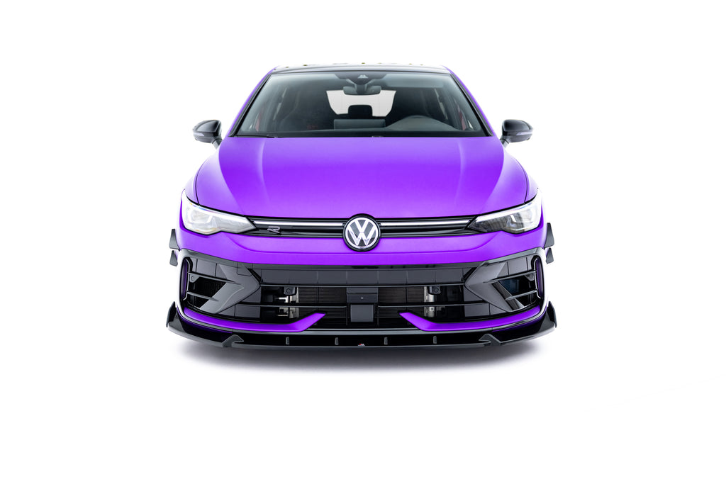 Set di Splitter V.4 Volkswagen Golf R Hatchback Mk8 Facelift — particolare della finitura