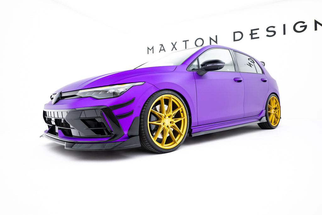 Set di Splitter V.6 Volkswagen Golf R Hatchback Mk8 Facelift — vista dall'alto