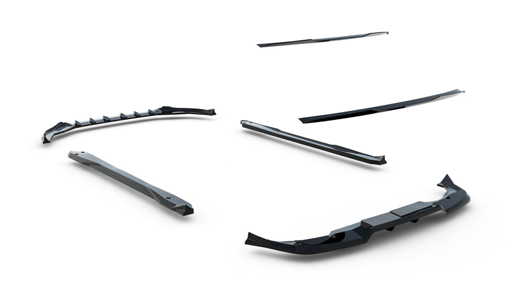 Set di Splitter Volkswagen T-Roc Mk2 R-Line — particolare della finitura