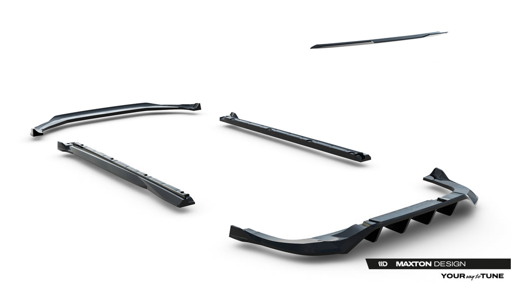 Set di Splitter Volkswagen Tayron Mk1 R-Line — vista posteriore