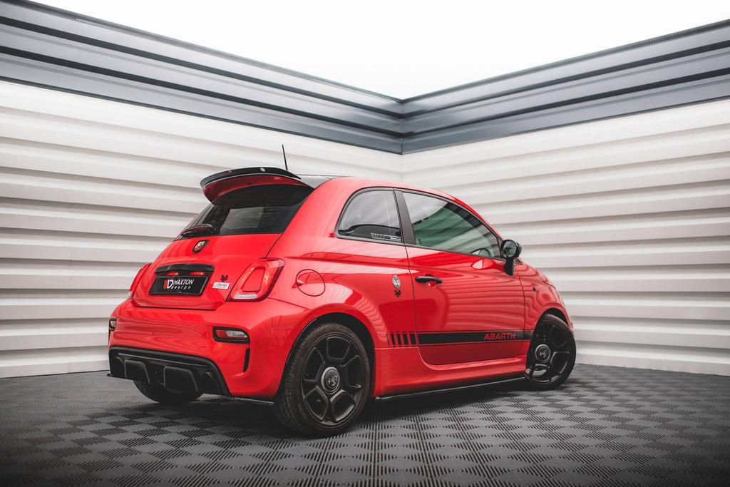 Diffusori sotto minigonne Maxton Design per Abarth 595 Mk1 Facelift — ABS nero lucido, vista di dettaglio