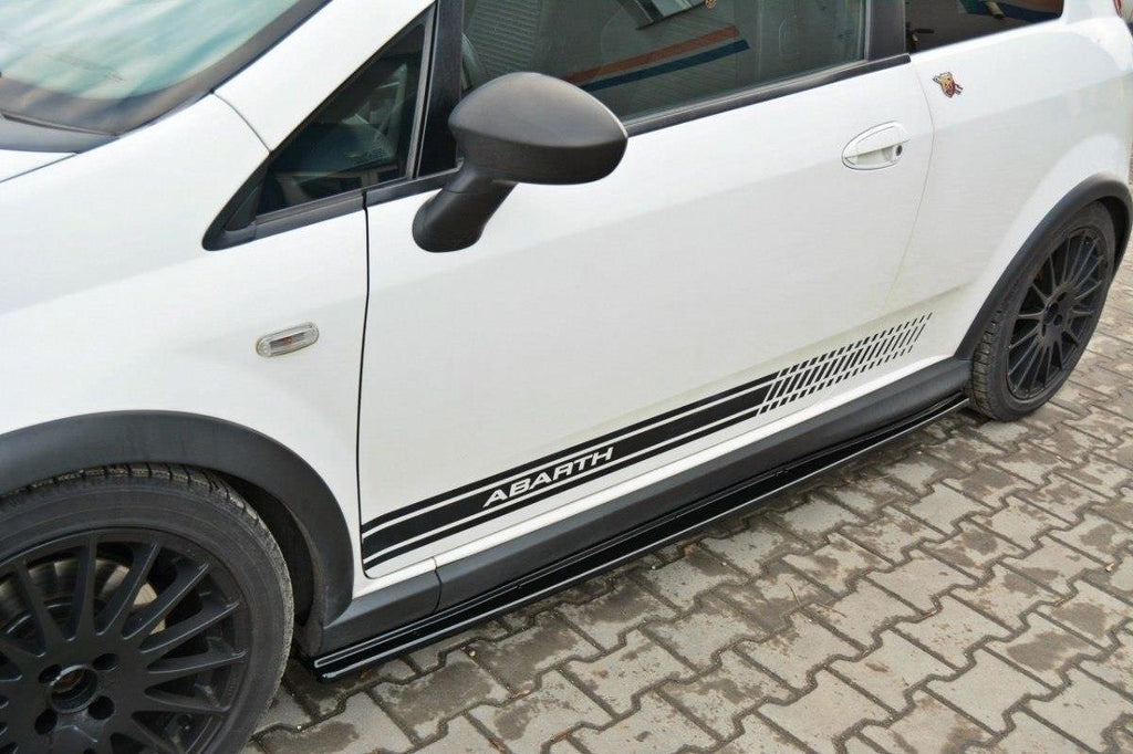 Diffusori sotto minigonne Maxton Design per Fiat Grande Punto Abarth, ABS nero lucido