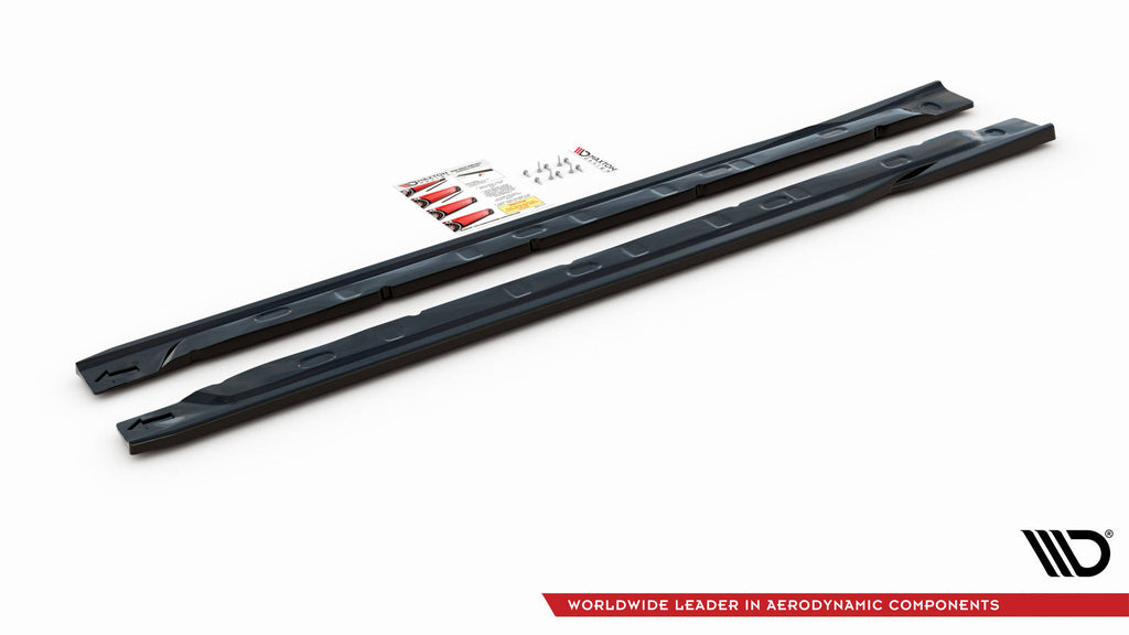 Diffusori sotto minigonne Maxton Design per Renault Clio Mk5, ABS nero lucido