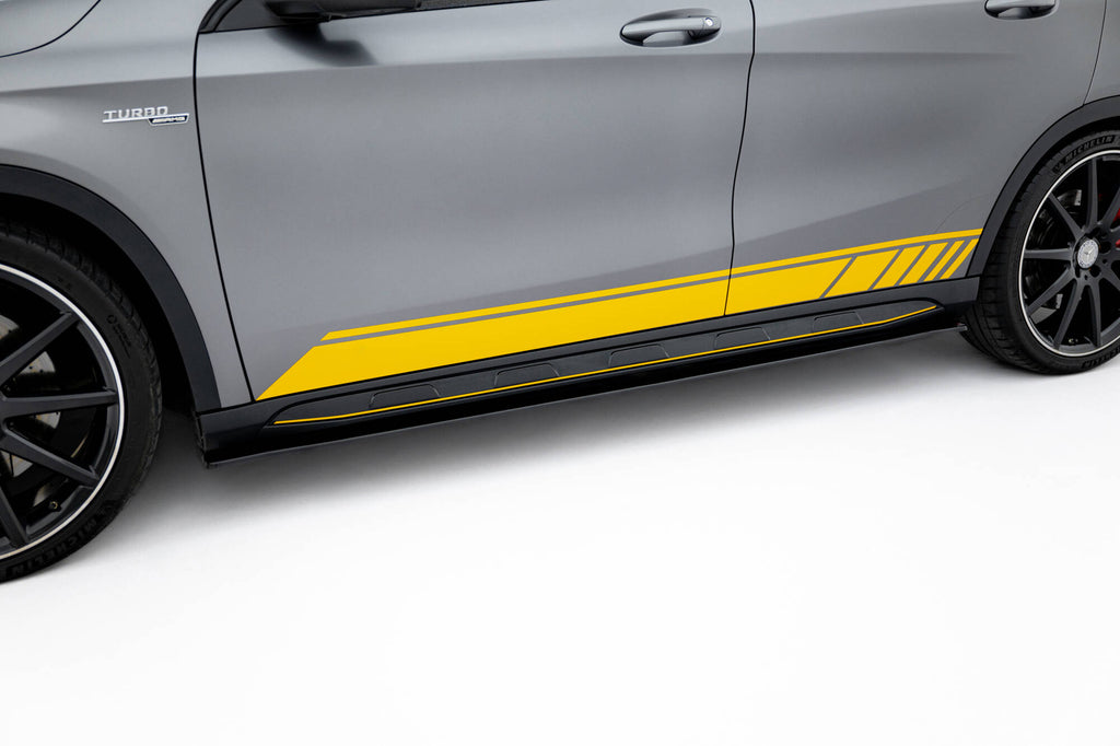 Dettaglio dei diffusori sotto minigonne V.1 per Mercedes GLA 45 AMG X156