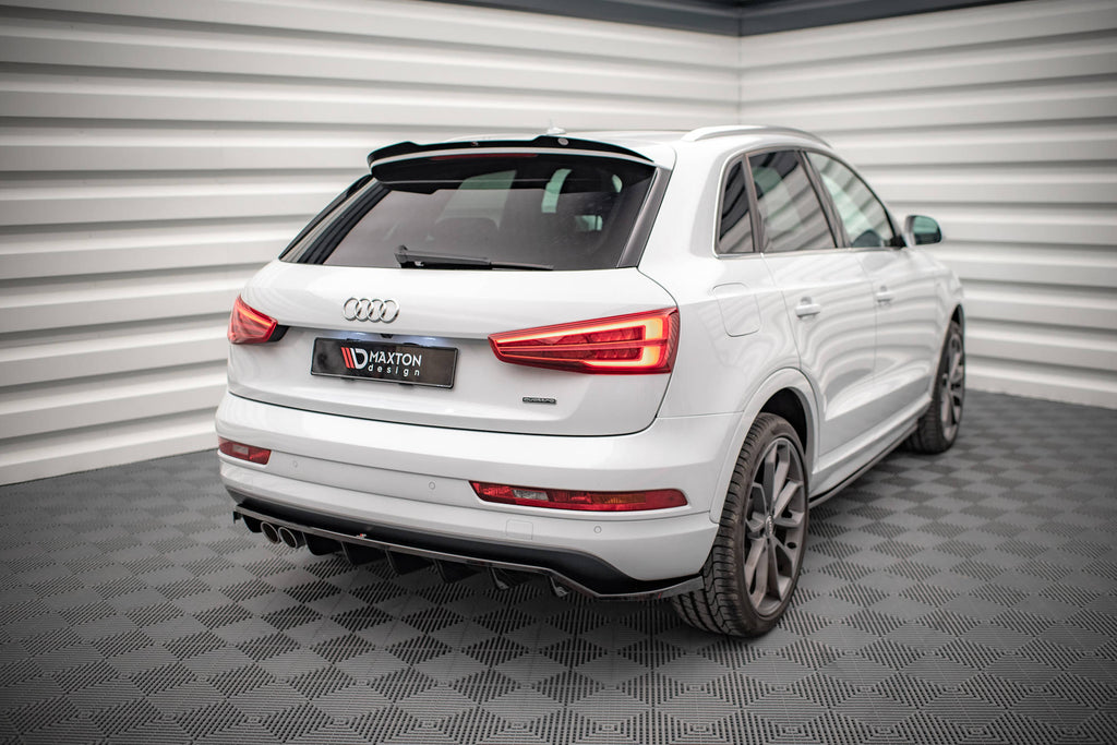 Estensione spoiler Maxton Design per Audi Q3 8U Facelift, ABS nero lucido