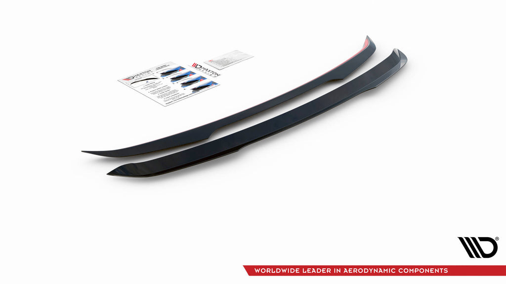 Estensione spoiler Maxton Design per Audi Q3 8U Facelift, ABS nero lucido - vista laterale