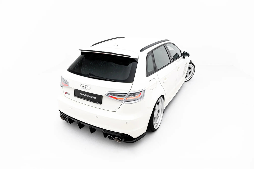 Estensione spoiler Maxton Design per Audi S3 e A3 S-Line 8V, ABS nero lucido