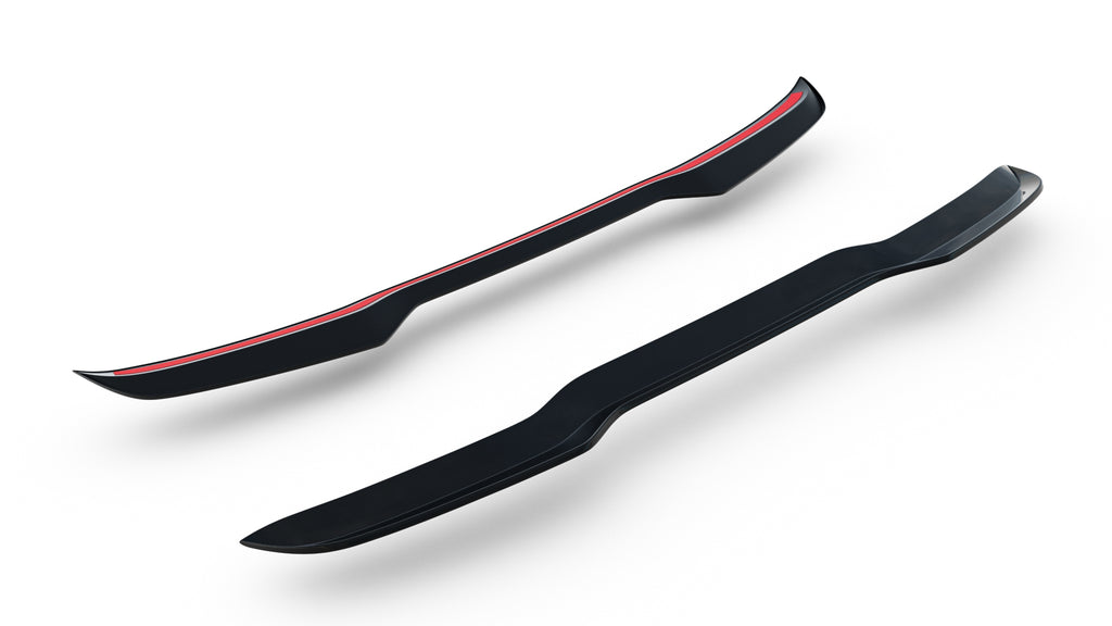 Estensione spoiler Maxton Design in ABS nero lucido per Audi S3 Sportback 8V, montata sul portellone